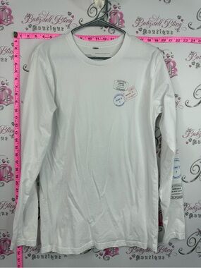 Seek discomfort shirt top stamped Long-Sleeve White Graphic Chest Tee